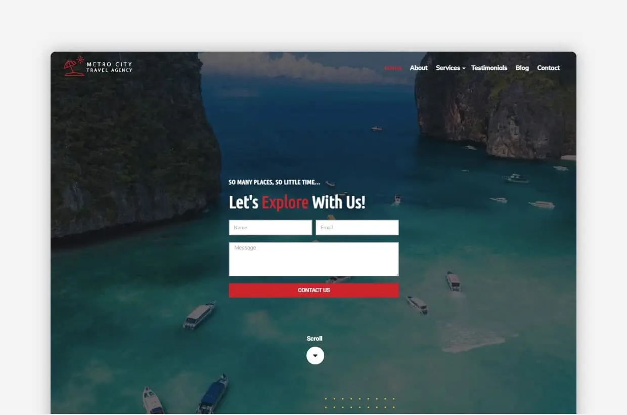 Travel Agency WordPress Theme