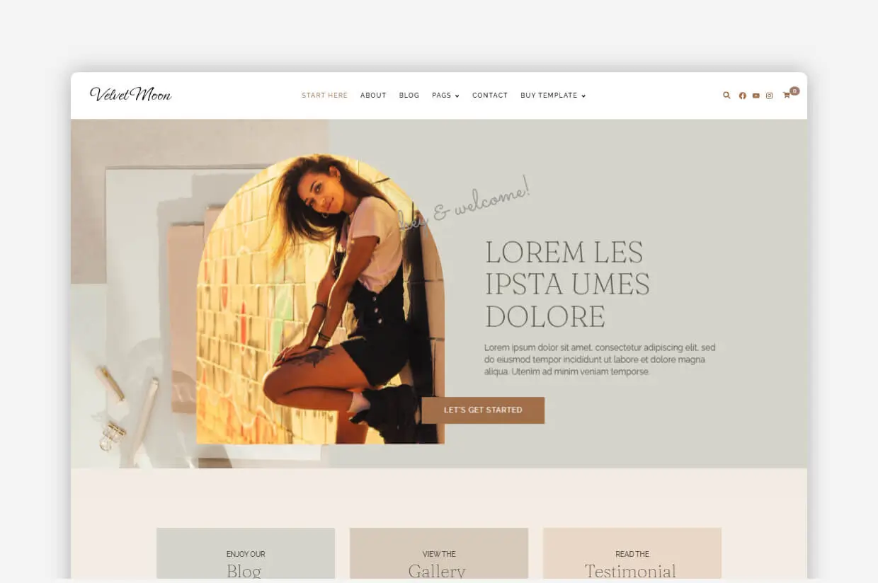 Blog WordPress Theme - Velvet Moon