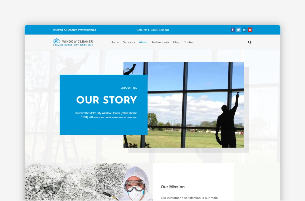 Window Cleaner WP Theme